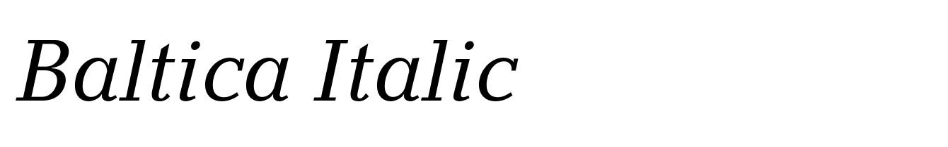 Baltica Italic